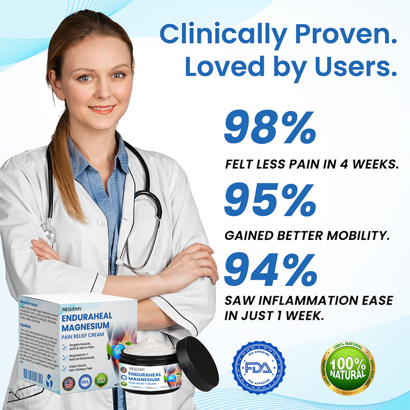 NESLEMY® EnduraHeal Magnesium Pain Relief Cream (Treats Arthritis, Neuropathy, Rheumatism, Sports Injuries & More)