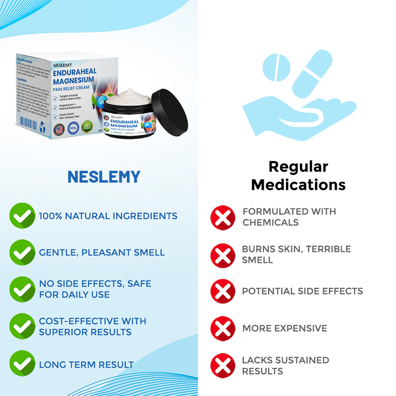 NESLEMY® EnduraHeal Magnesium Pain Relief Cream (Treats Arthritis, Neuropathy, Rheumatism, Sports Injuries & More)